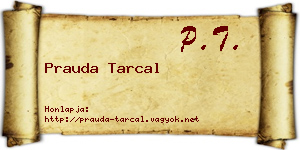 Prauda Tarcal névjegykártya